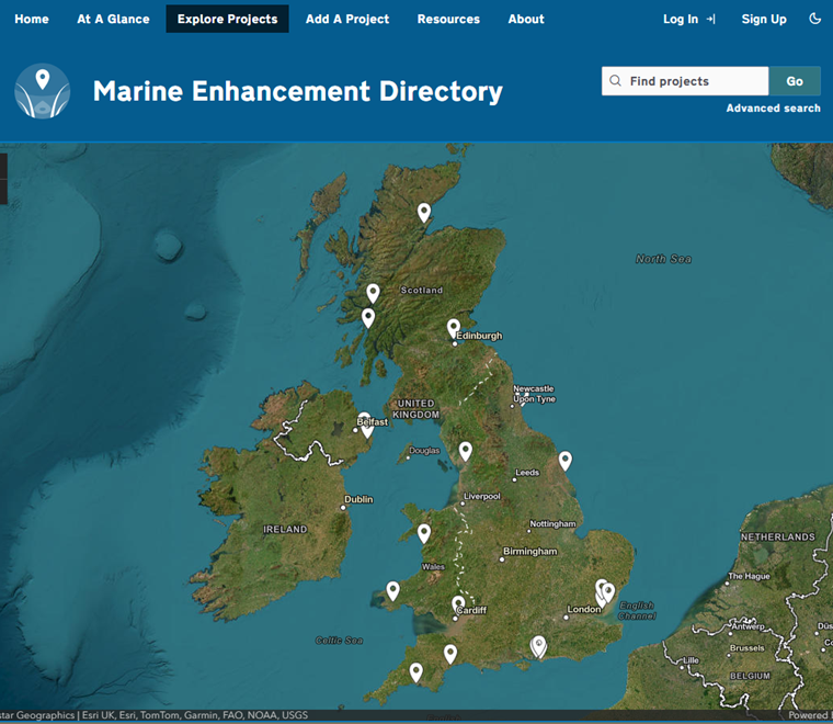UK s first central directory of marine enhancement schemes launched